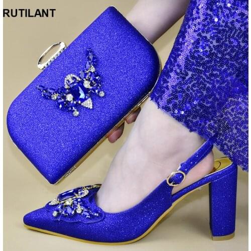 African Shoe and Bag Set Matching Shoes and Bag Set In Heels Designer Shoes Women Luxury 2020 Italian Shoes with Matching Bags