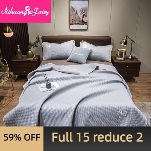Summer bed cold feeling blanket ice silk summer bed sheet air conditioner blanket summer cold feeling blanket pillowcase three-p