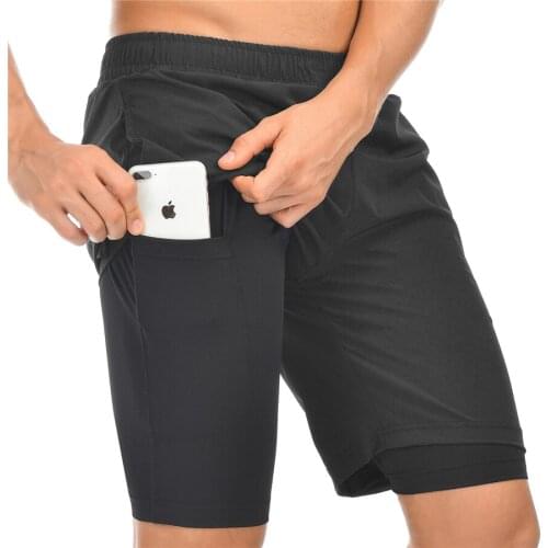 Summer Mens Running Shorts Gym Jogging Sport Shorts Men Quick Dry 2 in 1 Beach Short Pants Sports Shorts Man Workout Bottoms