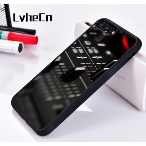 LvheCn 5 5S SE 6 6S Soft TPU Silicone Rubber phone case cover for iPhone 7 8 plus X Xs 11 Pro Max XR DJ Mixer