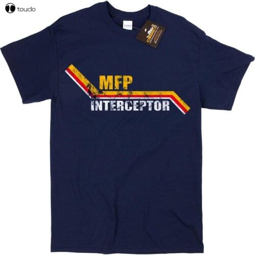 Mad Max Mfp Interceptor Movie Inspired T Shirt - V8 Car Pursuit Navy Blue New