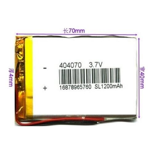 Mobile power 404070 1200MAH MP4 MP5 GPS toys built in 3.7V polymer lithium battery