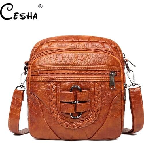 Mini​ Fashion Leather Women Shoulder Shopping Phone Bag Durable Female Vintage Crossbody Travel Bag Quality Casual Zipper Bags