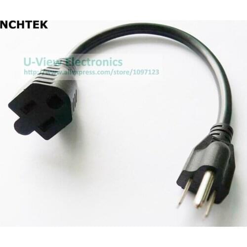 NCHTEK Nema Power Adapter Cord,USA Nema 5-15 Plug to 5-15R Socket Outlet Power Strip Extension Cable/Cord/Free Shipping/1PCS
