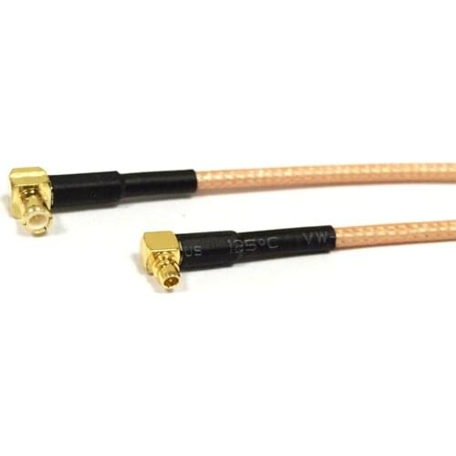 New MCX Male Plug Right Angle Switch MMCX Plug Right Angle jumper cable RG316 Wholesale Fast Ship 15CM 6" Adapter