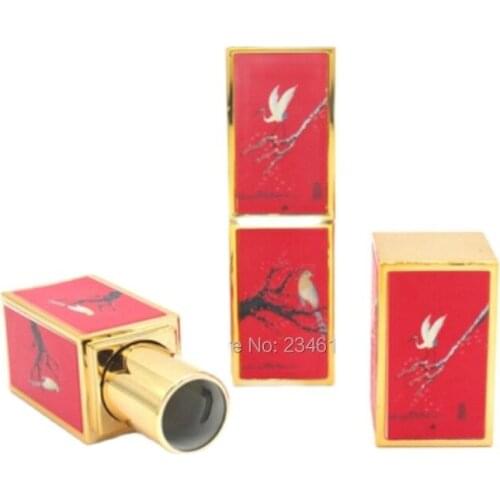 Empty Lipstick Tube 12.1 Chinese Classical Lipbalm Tube Empty Magnetic Buckle Lipbalm Container 3D Printing Lipstick Tube 50pcs