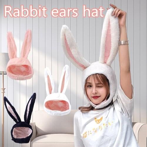 Hat Ears Party Hats Holiday Hat Cute Girls Hat Plush Rabbit Bunny Ears Hat Earflap Cap Head Warmer Costume For Women Шапка