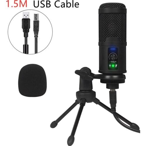 USB Microphone For PC/Computer Laptop Cardioid Studio Recording YouTube Live Streaming Game call Instrument Pickup Microphone