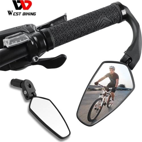 WEST BIKING Bike Rearview Mirror 360 Rotation Adjustable Cycling Rear View MTB Road Bicycle Handlebar Mirrors Bike Accessories