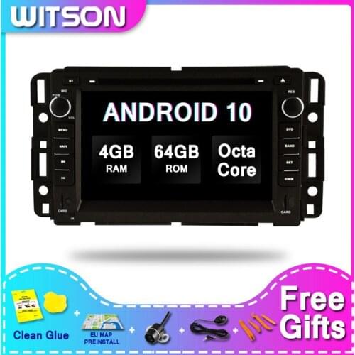 WITSON Android 10.0 Car Audio For GMC YUKON/SUBURBAN/TAHOE/ACADIA Video Car Radio 4+64GB