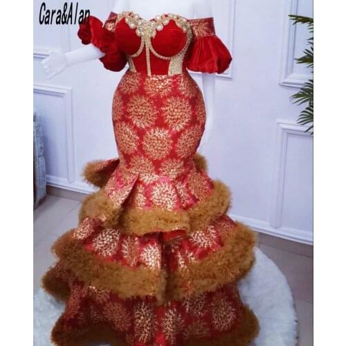 Formales Vestido De Fiesta De Boda African Mermaid Evening Gowns for Women Party Gowns Lace Crystal Celebrity Prom Dress 2021