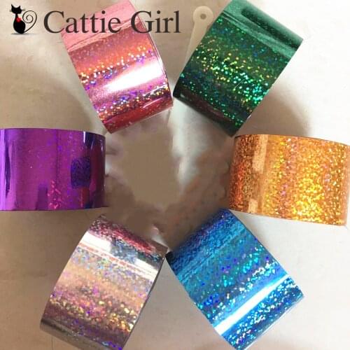 1Roll 120M Laser Crystal Glass Nail Foils Stickers Black Marble Stone Manicure Set for Candy Nail Art Transfer Paper Decal