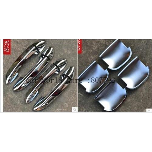 For VW PASSAT B6 3C CC 2006 2007 2008 2009 2010 New Chrome Car Door Handle Cover + Cup Bowl Cover Trim 12 pcs Drop Shipping