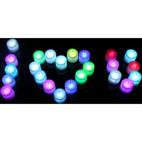 24pcs Multi-Color Novelty Place Longest Lasting Battery Operated Flickering Flameless LED Votive Candles Wedding Birthday Decor