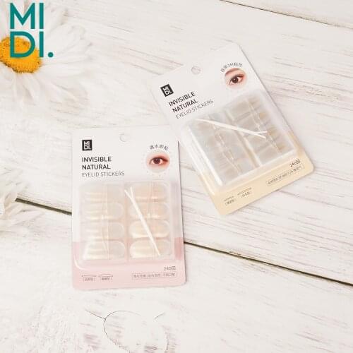 240pcs Invisible Double Eyelid Stickers Natural Transparent Shimizu Double Eye Tape 2 Styles Self Adhesive Stickers Makeup Tool