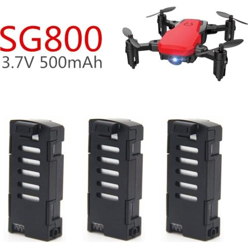 3pcs SG800 Battery 3.7V 500mAh Spare Parts For SG800 RC Drone Battery