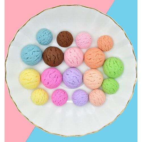 30pcs DIY Random Mix Miniature Resin Ice Cream Chocolate lollipop Sweets Doughnut Beads Accessories Jewelry Material Toy