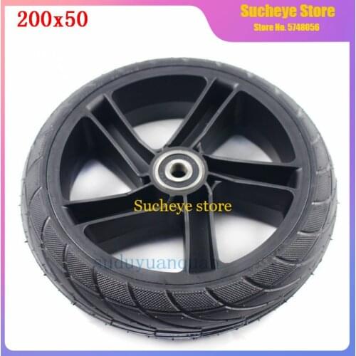 8 Inch wheel 200x50 Solid Tire alloy hub For Xiaomi Ninebot Segway ES1 ES2 ES4 Electric Scooter rear Wheel Explosion-Proof Tire