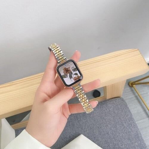Popular Stainless Steel Strap for Apple Watch Serires 6 se5 4 3 2 Bracelet Link for iwatch Band 38/42mm 40/44mm Wristband Correa