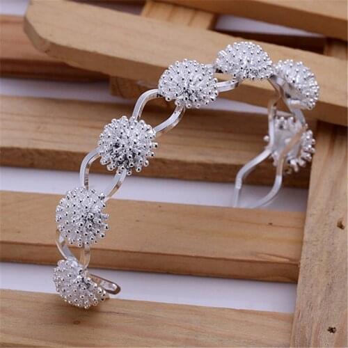 Factory Direct 925 Sterling Silver Fireworks bangle Bracelets for Women adjustable fine Jewelry Fashion wedding Party Gifts