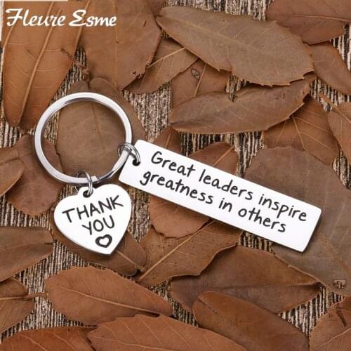 Leaders Boss Appreciation Key chains Gifts for Men Women Office Gifts for Supervisor Mentor Leader Retirement Coworker Presents