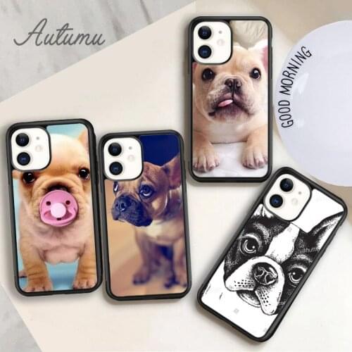 Frances Bulldog Puppy Dog Phone Case for iPhone 11 12 Pro Max mini X XR XS SE 2020 5 6S 7 8 Plus Samsung Galaxy S8 S9 S10 Cover