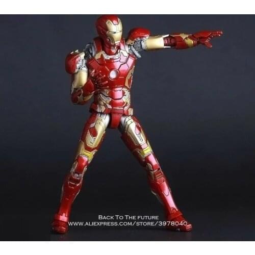 Disney Marvel Avengers Iron Man MK43 15cm Action Figure Anime Mini Decoration PVC Collection Figurine Toy model for children