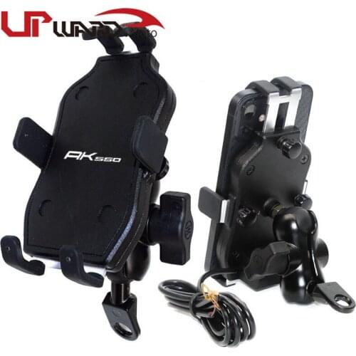 For KYMCO AK550 CT250 XCITING 200i 300i 350i Motorcycle accessories handlebar Mobile Phone Holder GPS stand bracket