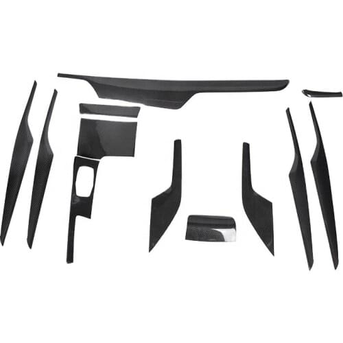 For RHD Only 12PCS Real Carbon Fiber Interior Kit Cover Trims New 5 Series G30 G38 2020 Sticker