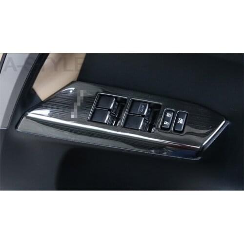 For Toyota RAV4 RAV 4 2016 2017 Car-Styling Door Window Lift Switch Button Panel Cover Armrest Trim Garnish Sticker accessories