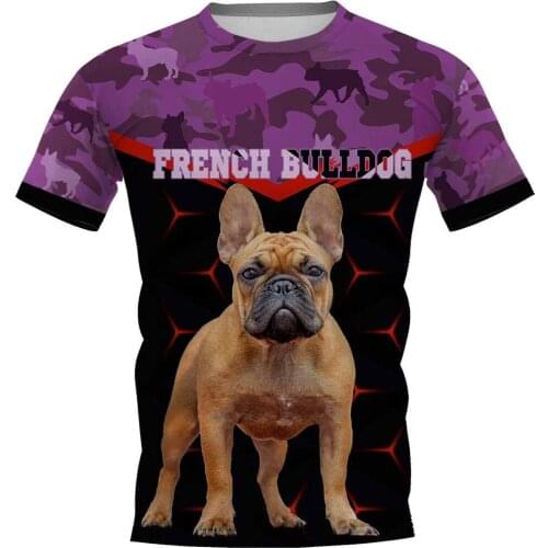 CLOOCL French Bulldog Mens T-shirts 3D Print Men Clothing Unisex Shorts Tops Creativity DIY Harajuku Tees Customized Products