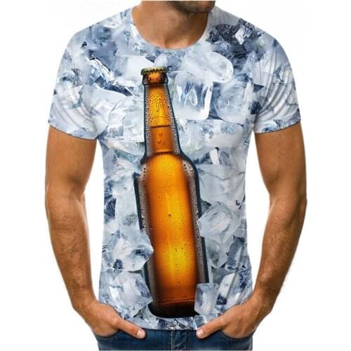 Beer 3D Print T Shirt Its Time Letter Women Men Funny Novelty T-shirt Short Sleeve Tops Unisex Outfit Clothing
