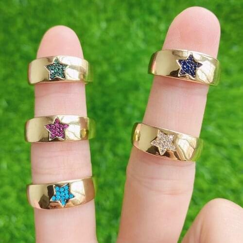 10Piece Zircon star rings fashion jewelry rings accessories jewels for women zircon jewelry party ring Zircon rings51657