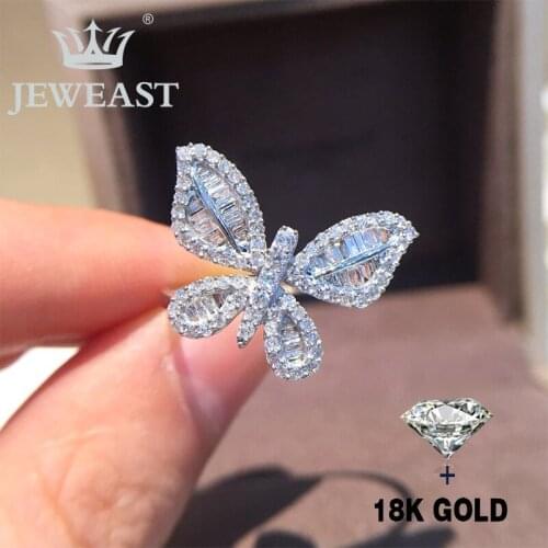 Natural Diamond 18K Gold Pure Gold Ring Beautiful Gemstone Ring Good Upscale Trendy Classic Party Fine Jewelry Hot Sell New 2020