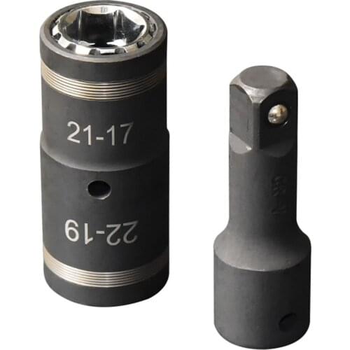 2 Pcs 4 in 1 Tire Impact Socket Set 1/2 Drive Impact Flip Socket and 3 inch Extension Bar New Patent