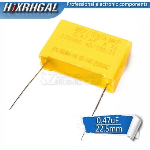 1pcs 470nF capacitor X2 capacitor 275VAC Pitch 22.5mm 0.47uF X2 Polypropylene film capacitor hjxrhgal