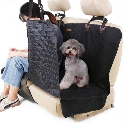 Pet Car Mat Sofa Car Rear Seat Dog PVC Pad Waterproof Oxford Cloth Dog Cushion with Pet Owner Sitting Easy Install Pet Pad