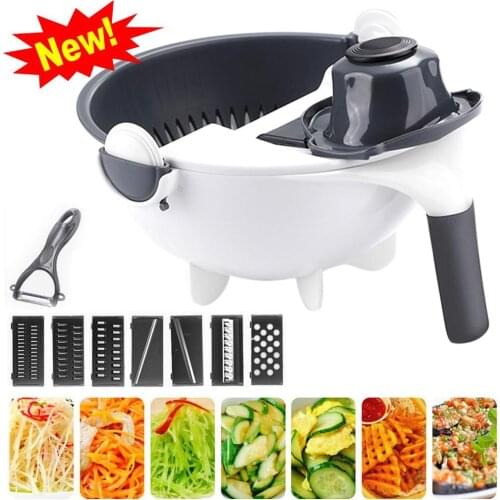 HOT SALES!!! Multifunctional Vegetable Patato Carrot Shred Cutter Slicer Grater Kitchen Tool PP Vegetable Cutter Food Container