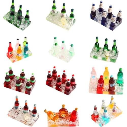Fashion 1/12 Doll Accessories Wine & Beverage Simulation Material Table Top Decoration Accessories For Girls Toy Birthday Gift