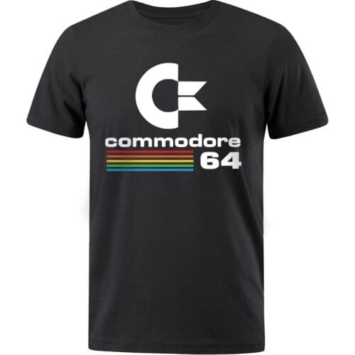 Men T-shirts 2020 Summer Commodore 64 Print T shirt C64 SID Amiga Retro Cool Design T-shirt Short Sleeve Top tee Mens Clothing