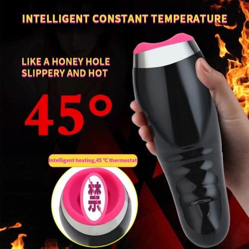 Auto Heating Sucking Male Masturbator Cup Smart Pulse Flashlight Vibrator vagina real pussy Sex Machine Blowjob Sex Toys For Man