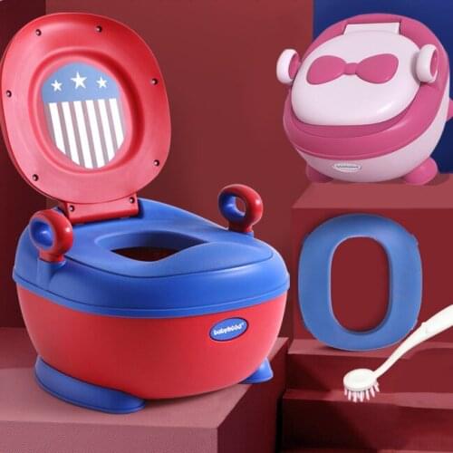 Soft PU Kids Urinal Cushion Toilet Portable Multifunction Travel Chair Pot Childrens Urinal Training Cute Safety Potty For Boys