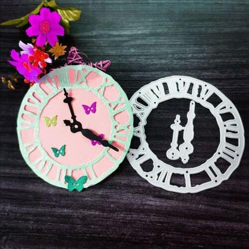 Wall Clock Metal Cutting Dies for DIY Scrapbooking Album Paper Cards Decorative Crafts Embossing Die Cuts