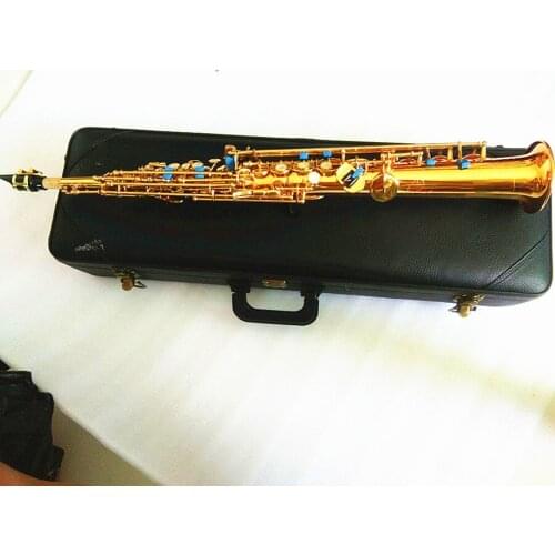 New arrival Straight Professional level Soprano Saxophone Key Bb Musical instrument Sax and Hard box