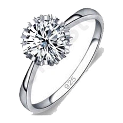 New Exquisite Round Fashion 925 Sterling Silver SilverDazzling Cubic Zirconia Wedding & Engagement Rings Jewelry Free Shipping