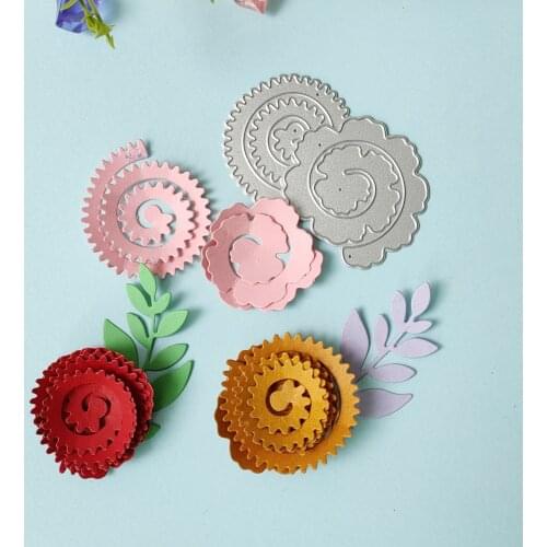New Little spiral flower Metal cutting Die scrapbook Decoration embossed Photo album Decoration Card making DIY Handicrafts