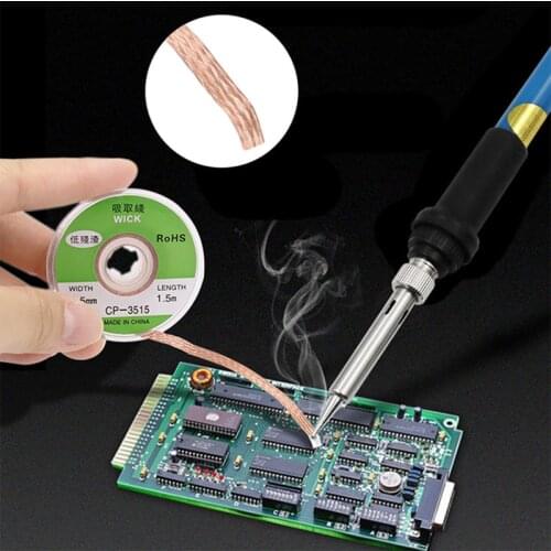 1.5M Corrosion Resistance Desoldering Braid Solder Remover Wick Wire Repair Tool 2/2.5/3/3.5mm For BGA Suction Wire Welding Wire