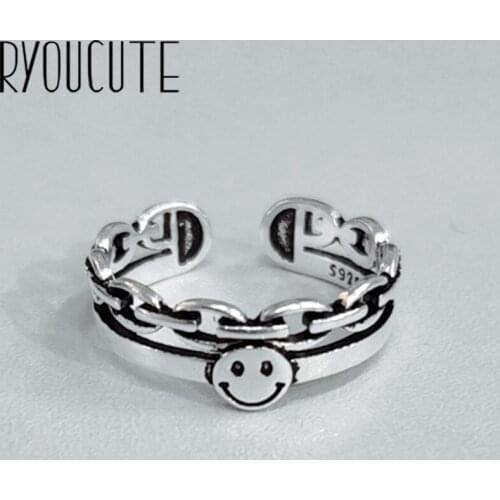 Original Design Popular Smile Finger Ring Simple Rings for Women Wedding Engagement Jewelry Gifts