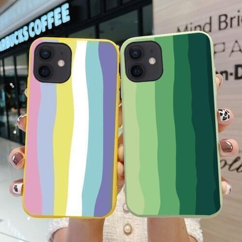 Rainbow Soft TPU Case For OnePlus 8 Pro 7T 7 6 6T 5 5T Phone Drew Cute Back Cover Quality Colorful Protective Silicone Shell