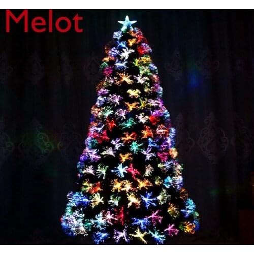 Christmas Decorative Ornaments 1.8m Christmas Tree Package Colorful Fiber Tree LED Light Encryption Luxury Christmas Tree